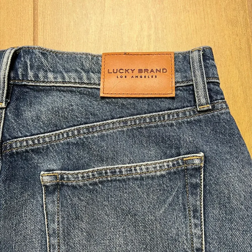 Lucky Brand Women's High Rise Cut Off Jean Skirt Blue Sz 10/30 casual - Picture 8 of 12